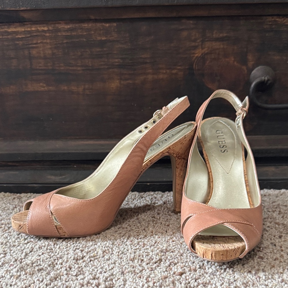 Guess Women's Mauve Slingback Heels